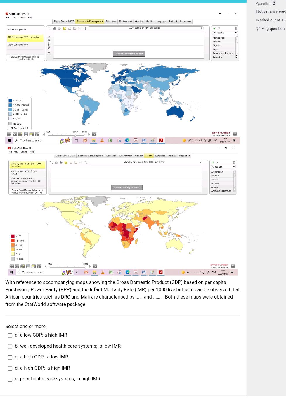 With reference to accompanying maps showing