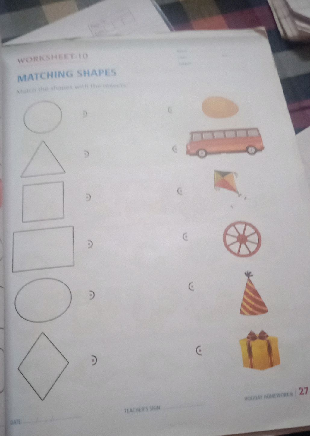 MATCHING SHAPES Match the shapes with the | StudyX