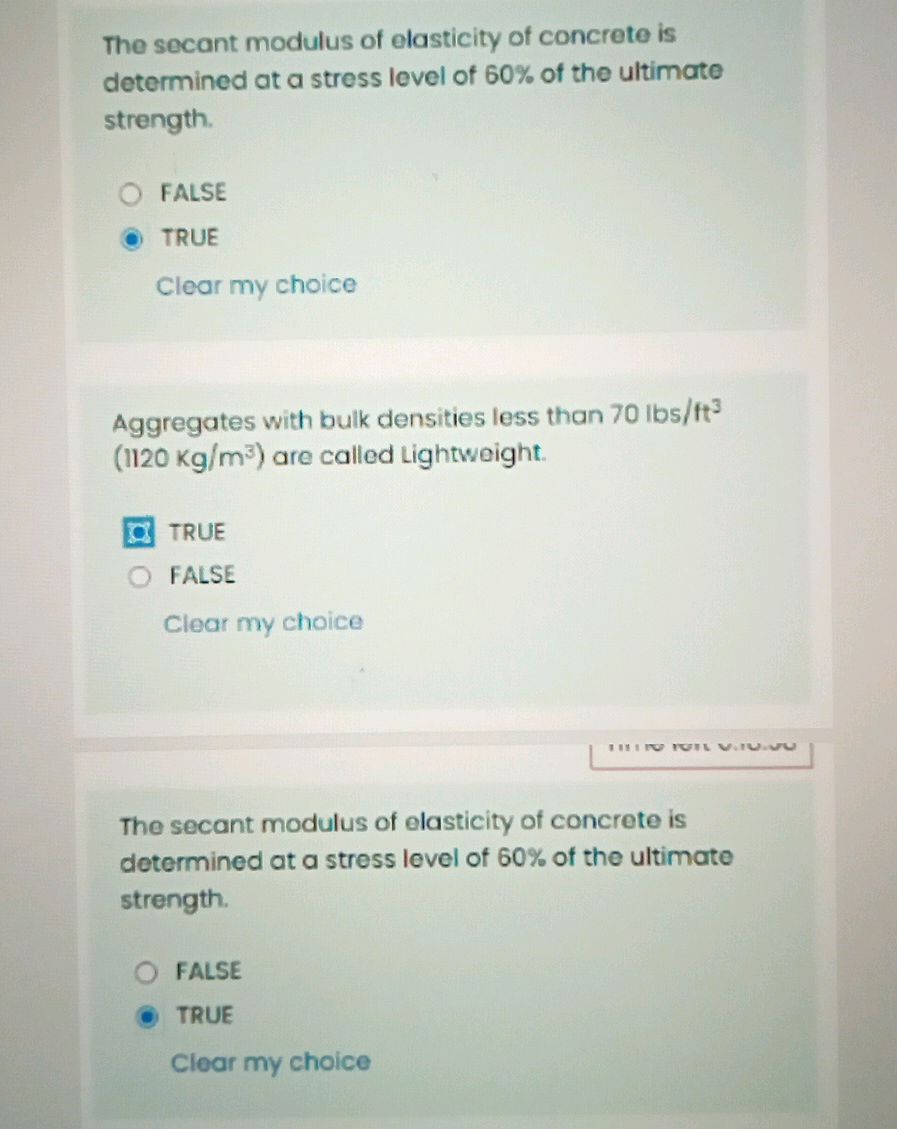 The secant modulus of elasticity of concrete | StudyX