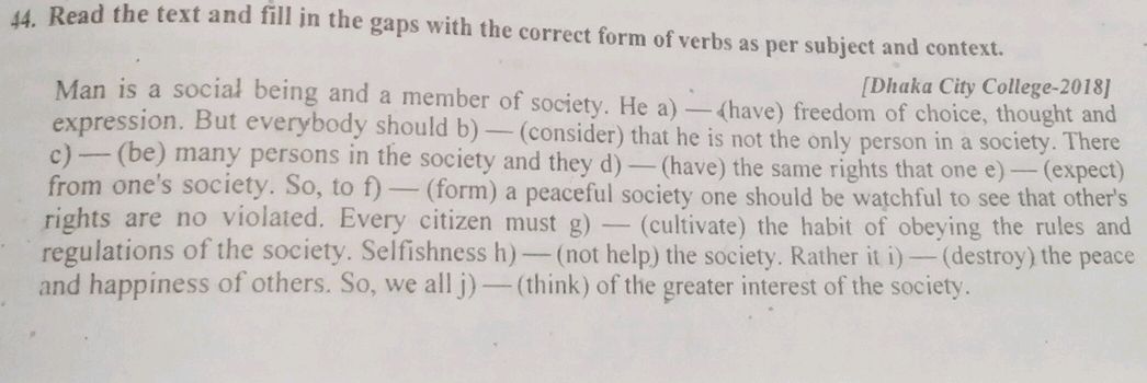 Read the text and fill in the gaps with the
