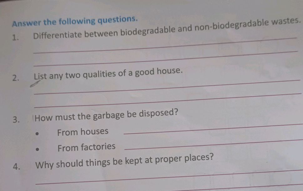1. Differentiate between biodegradable and | StudyX