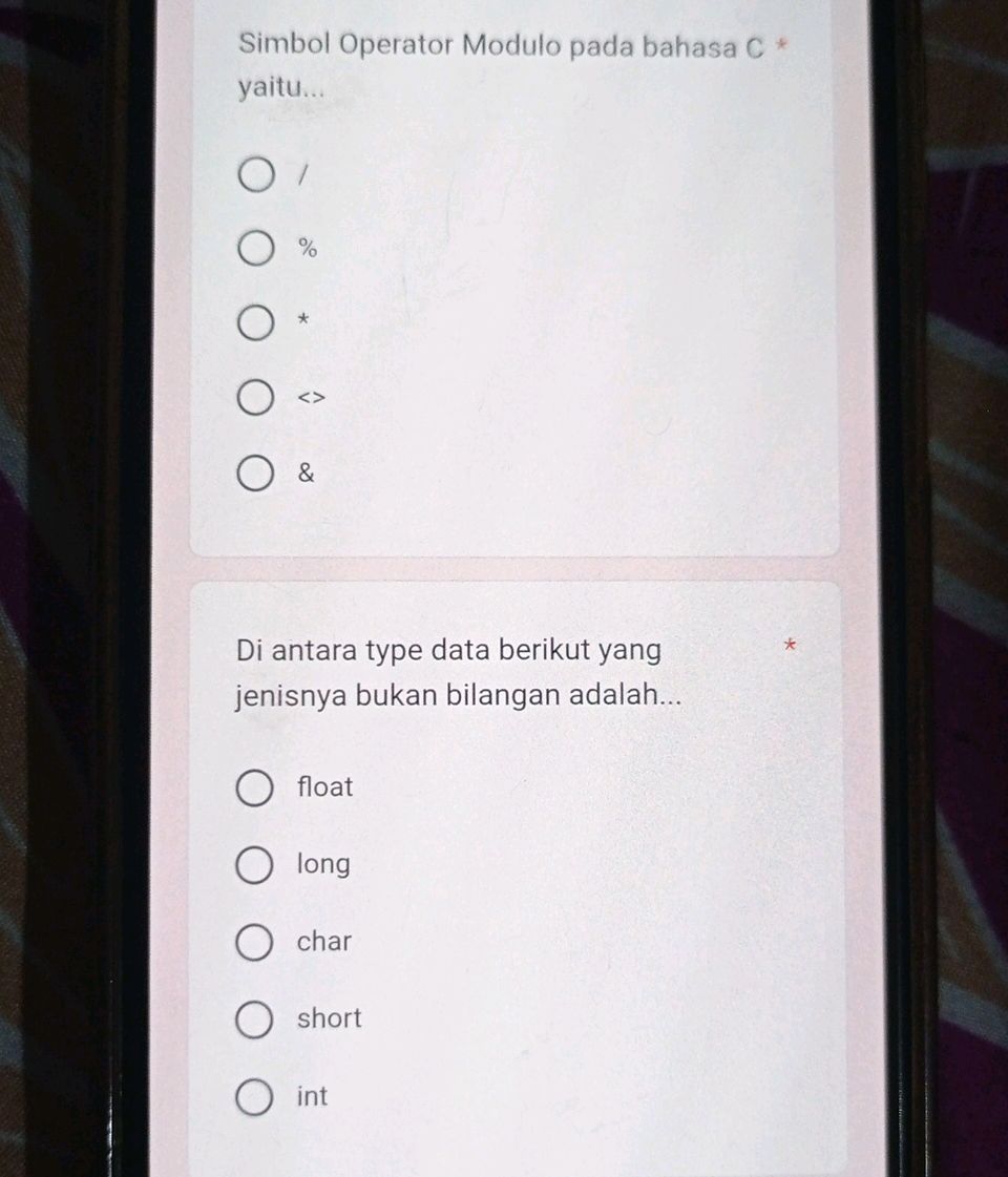 Simbol Modulo Simbol Operator Modulo pada bahasa C * | StudyX