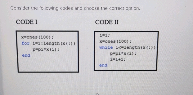 Consider the following codes and choose the | StudyX
