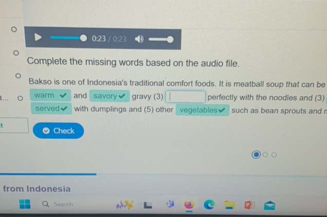0 0 23 / 0 23 0 Complete the missing words | StudyX