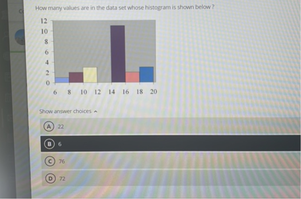 How many values are in the data set whose | StudyX