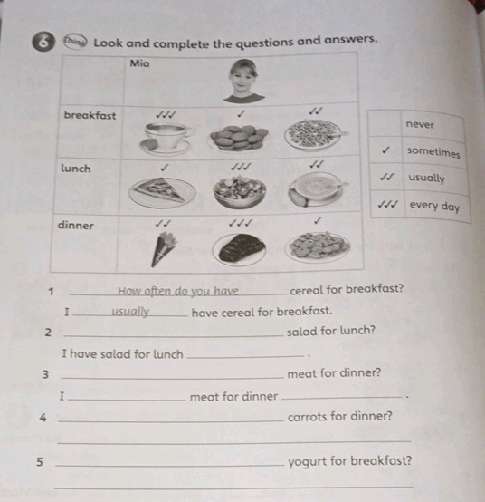 6 Look and complete the questions and | StudyX
