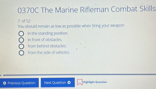 0370C The Marine Rifleman Combat Skills 7 of