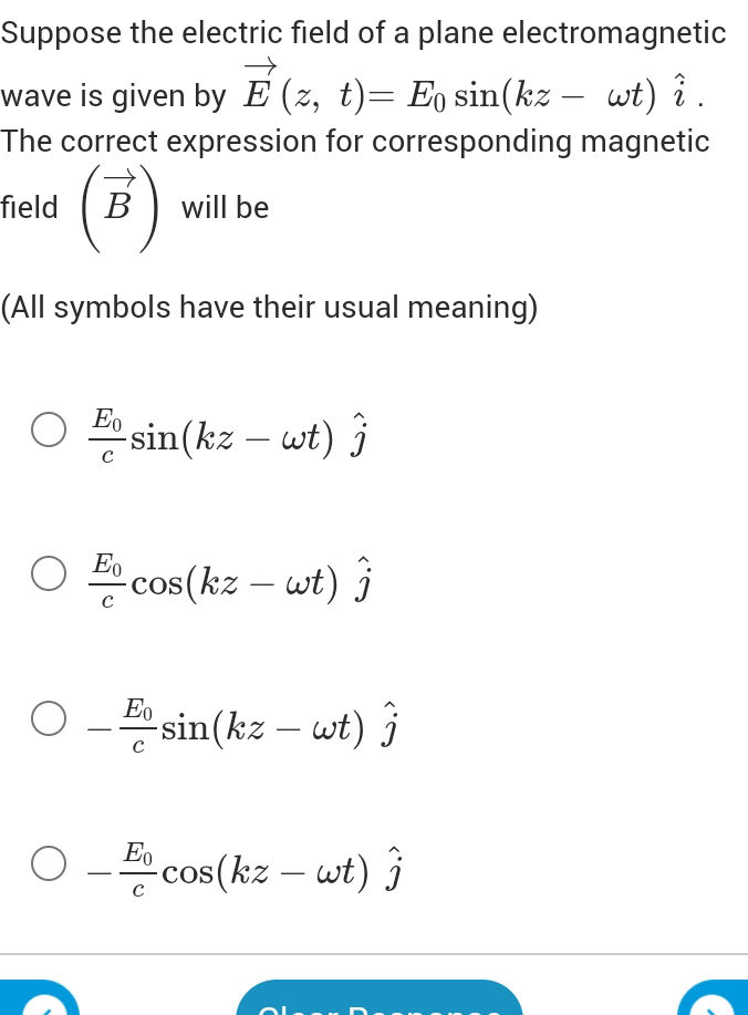Suppose the electric field of a plane | StudyX