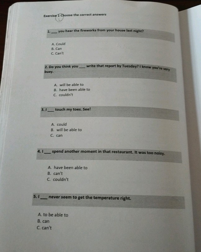 Exercise 1 Choose the correct answers 1 you | StudyX