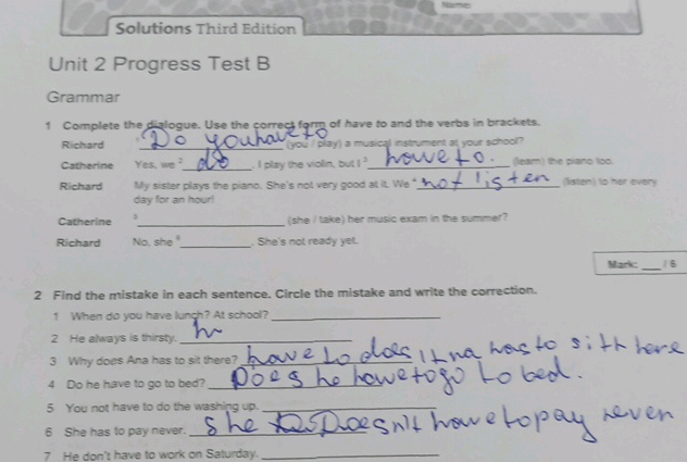 1 Complete the dialogue Use the correct form | StudyX