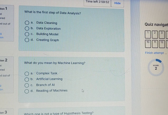 What is the first step of Data Analysis a