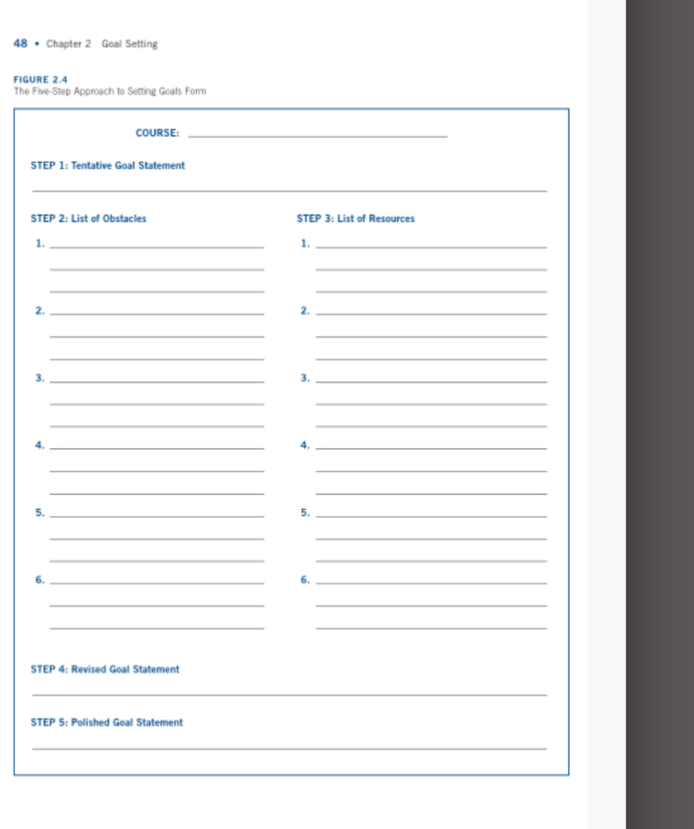 48 Chapter 2 Goal Setting FIGURE 24 The | StudyX