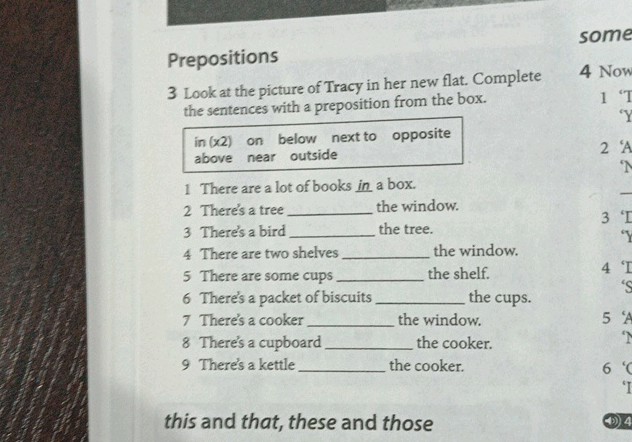 Prepositions 3 Look at the picture of Tracy | StudyX