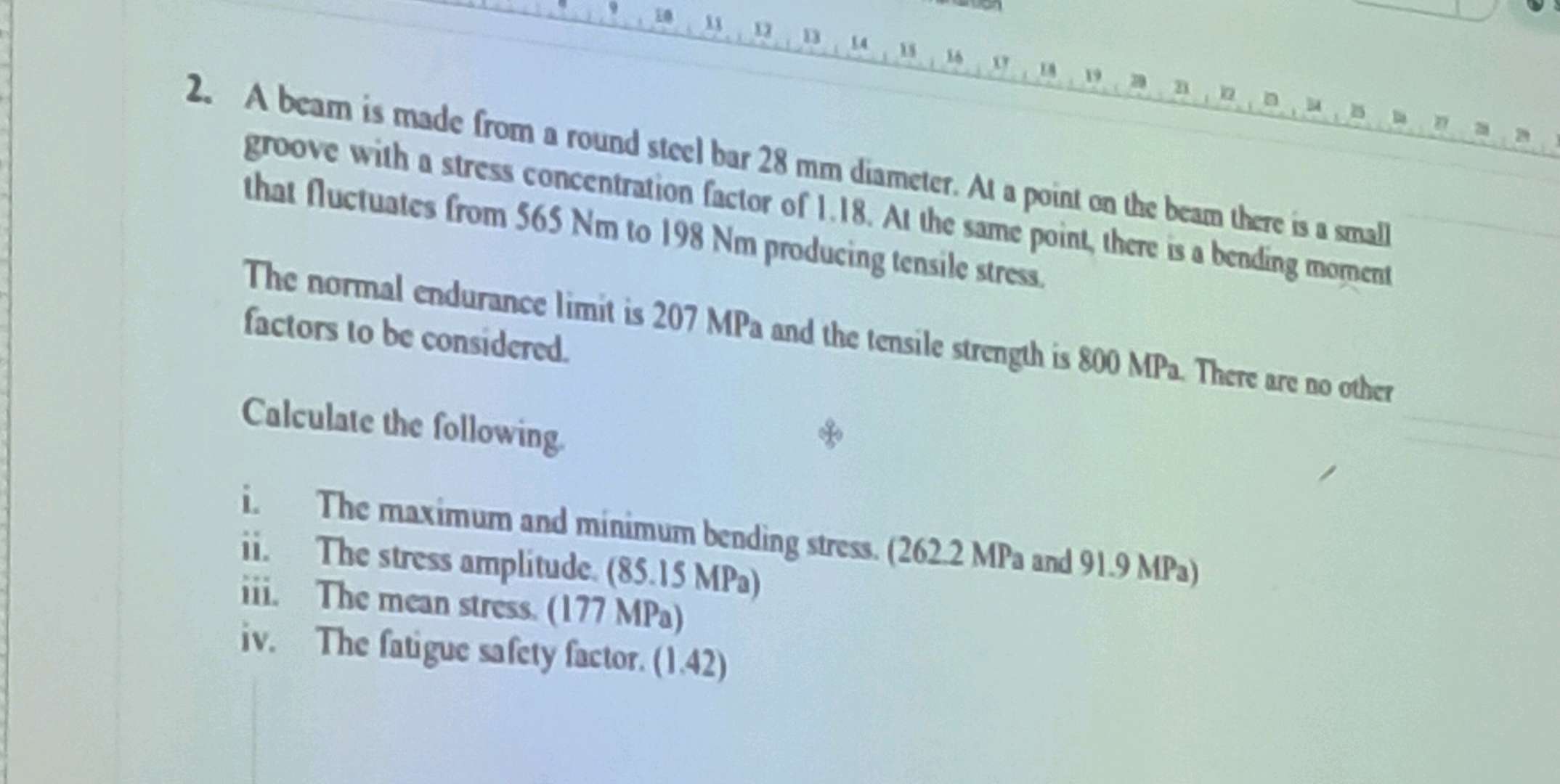 2 A beam is made from a round steel bar 28 | StudyX