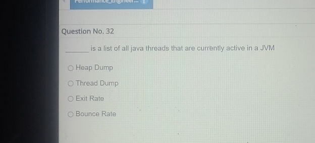 Question No 32 is a list of all java | StudyX