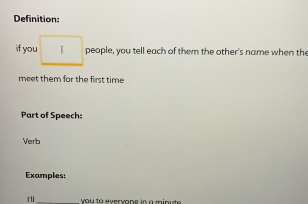 Definition if you people you tell each of