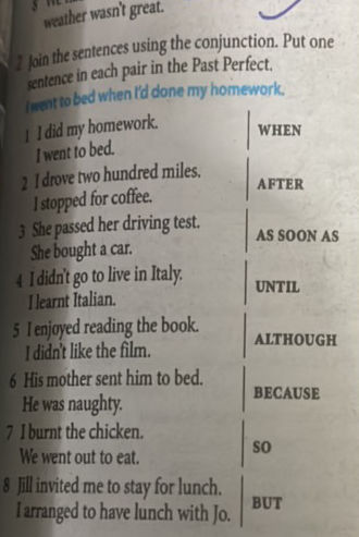 Join the sentences using the conjunction Put | StudyX