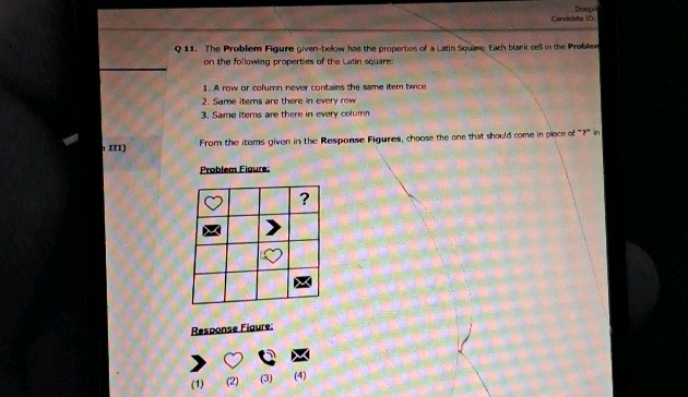 Q11 The Problem Figure given below has the | StudyX