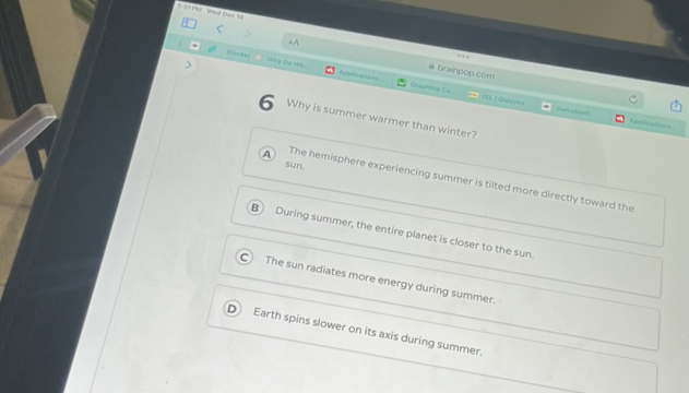 WHY IS SUMMER WARMER THAN WINTER visual data 2