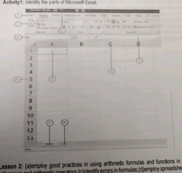 Activity1 Identify the parts of Microsoft | StudyX