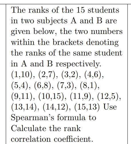 Study's Ranks Photos The ranks of the 15 students in two subjects | StudyX