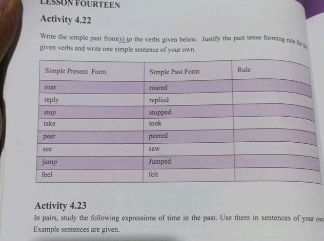 LESSON FOURTEEN Activity 422 Write the | StudyX