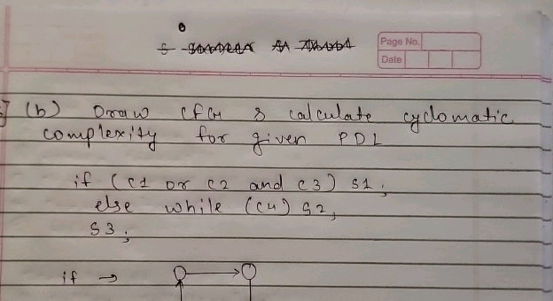 (b) Draw CFG and calculate cyclomatic | StudyX