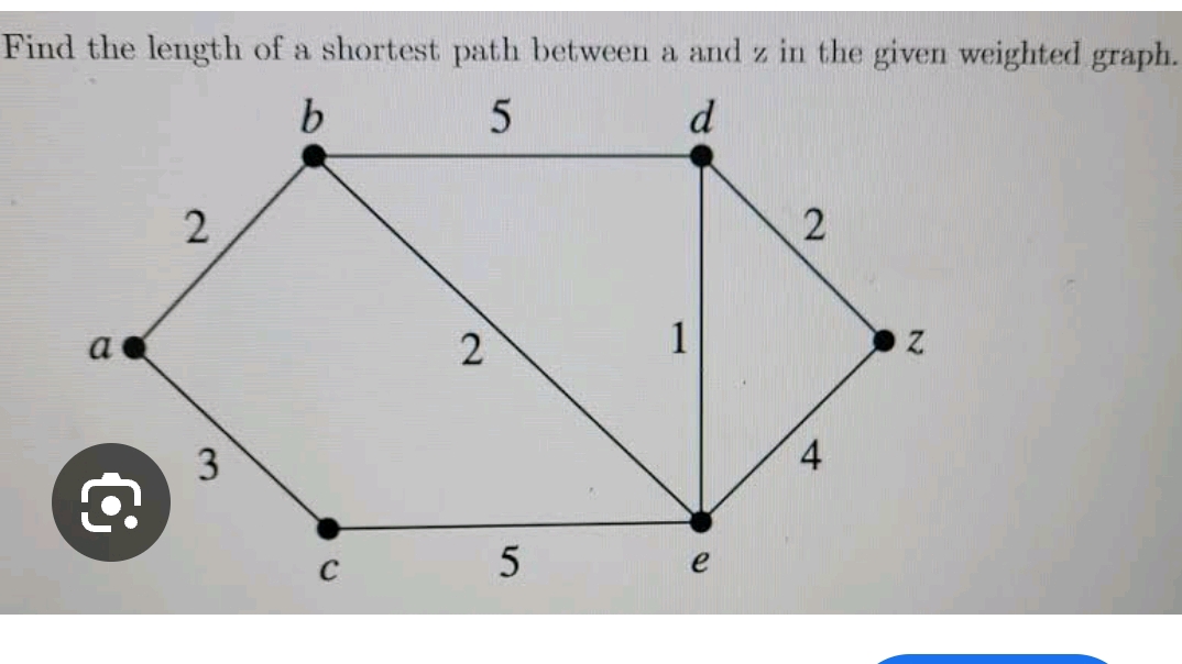 Find the length of a shortest path between a | StudyX