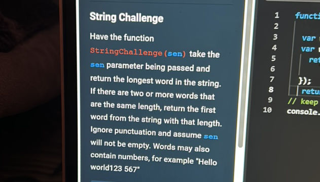 String ChallengeHave the | StudyX