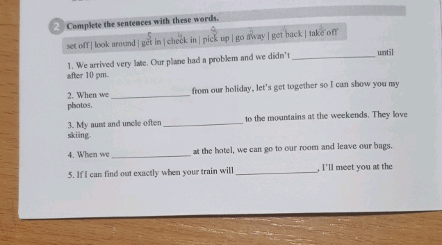 2 Complete the sentences with these words 5 | StudyX