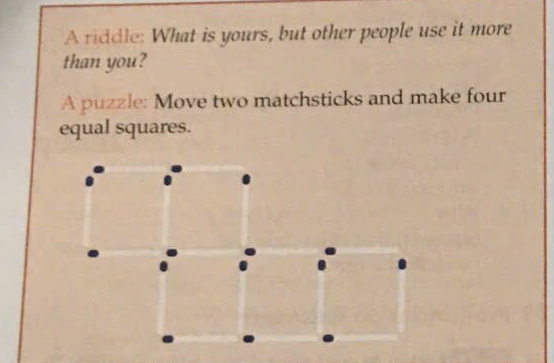 A riddle What is yours but other people use