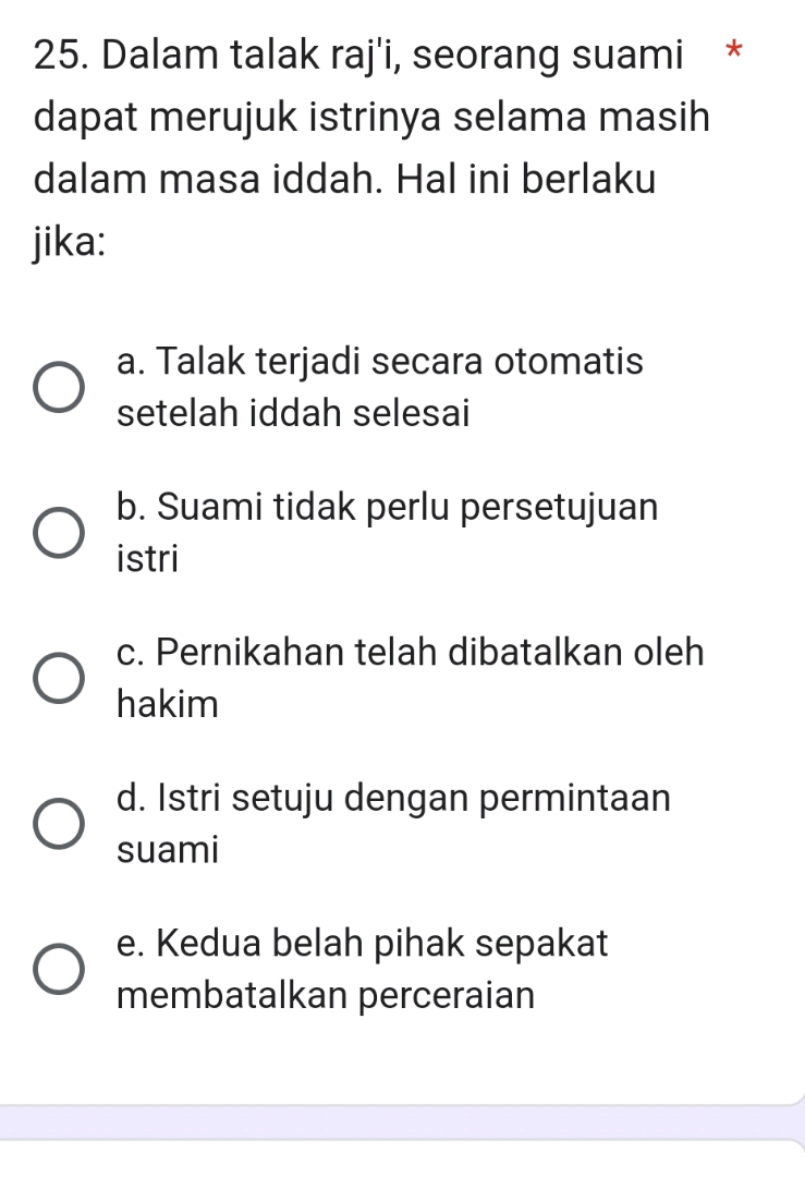 25 Dalam talak raji seorang suami dapat | StudyX