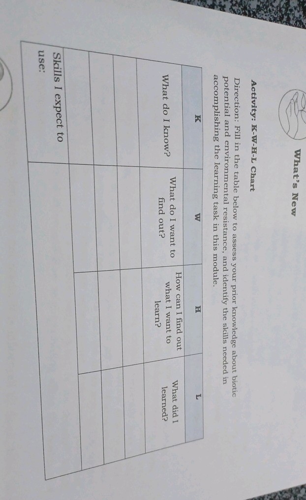 Whats New Activity KWHL Chart Direction StudyX