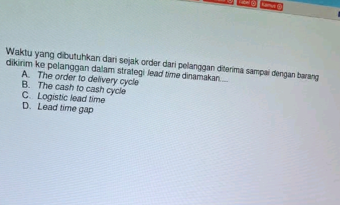 Waktu yang dibutuhkan dari sejak order dari | StudyX