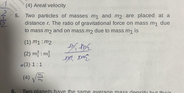 5 Two particles of masses m and m are placed | StudyX