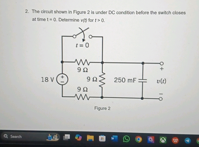 2 The circuit shown in Figure 2 is under DC | StudyX