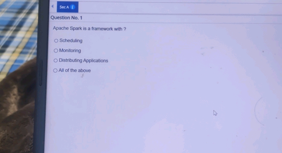 Question No 1 Apache Spark is a framework | StudyX