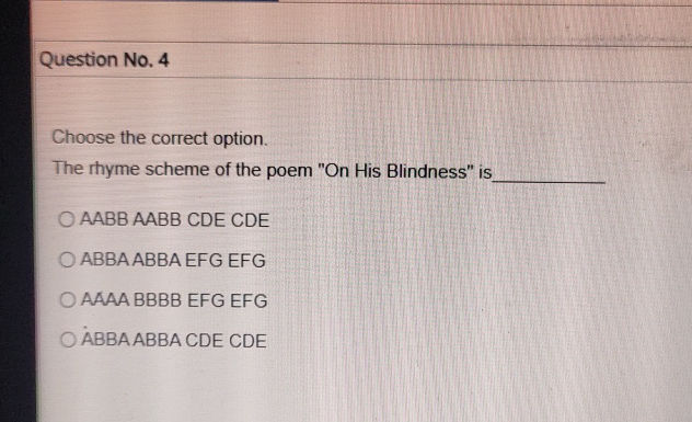 Question No 4 Choose the correct option The | StudyX