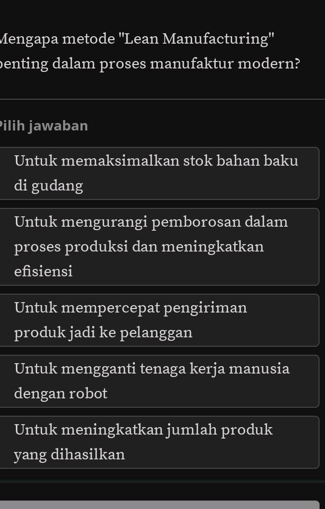 Mengapa metode Lean Manufacturing penting | StudyX