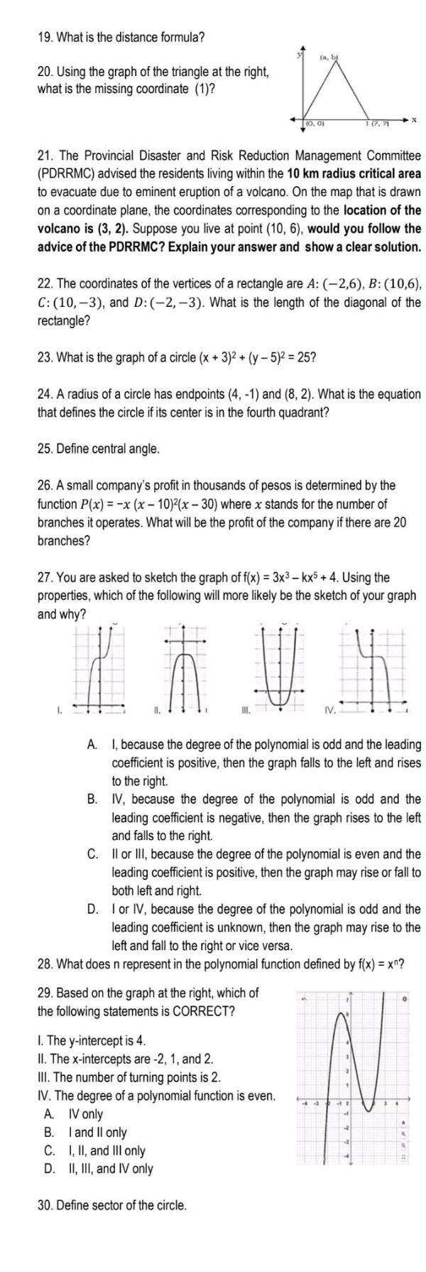 19 What is the distance formula 20 Using the | StudyX