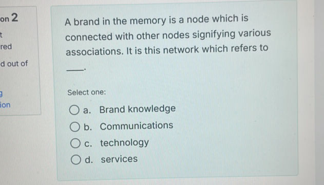 A brand in the memory is a node which is | StudyX