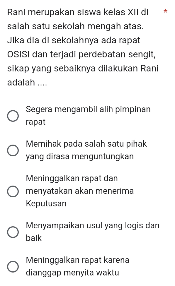 Rani merupakan siswa kelas XII di salah satu | StudyX