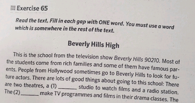 Exercise 65Read the text Fill in each gap | StudyX