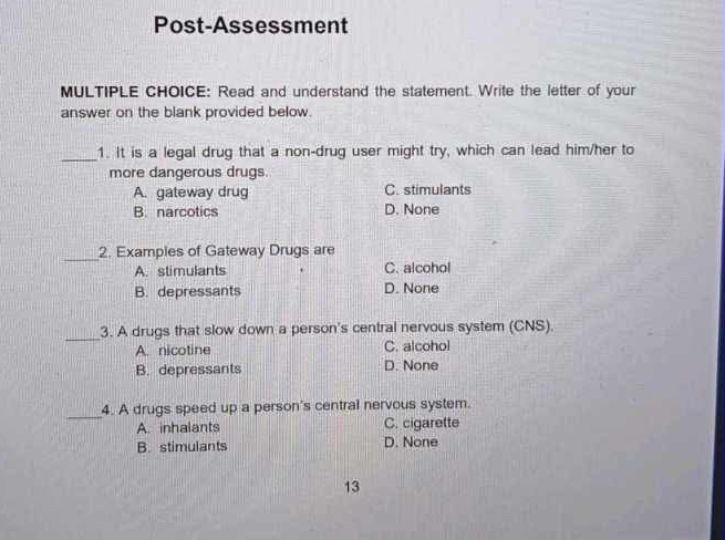 MULTIPLE CHOICE Read and understand the | StudyX