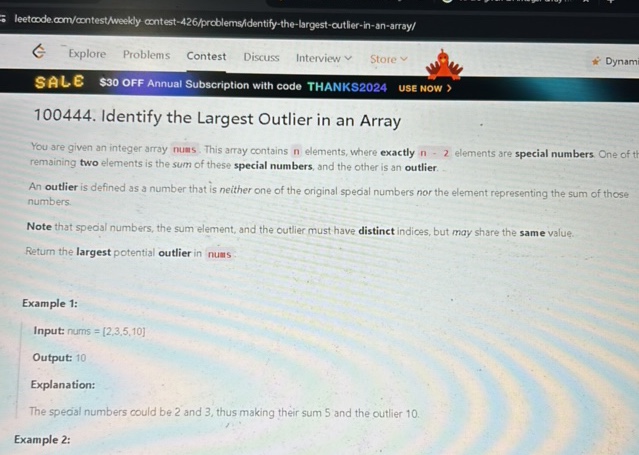 100444 Identify the Largest Outlier in an | StudyX