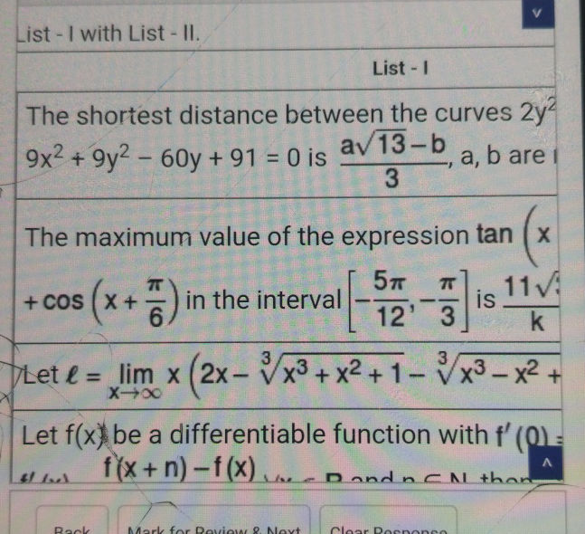 The shortest distance between the curves | StudyX