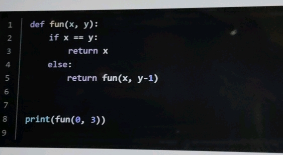 def fun(x y) if x == y return x else return | StudyX