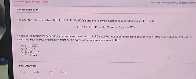 Question Type Multiple Choice Question | StudyX