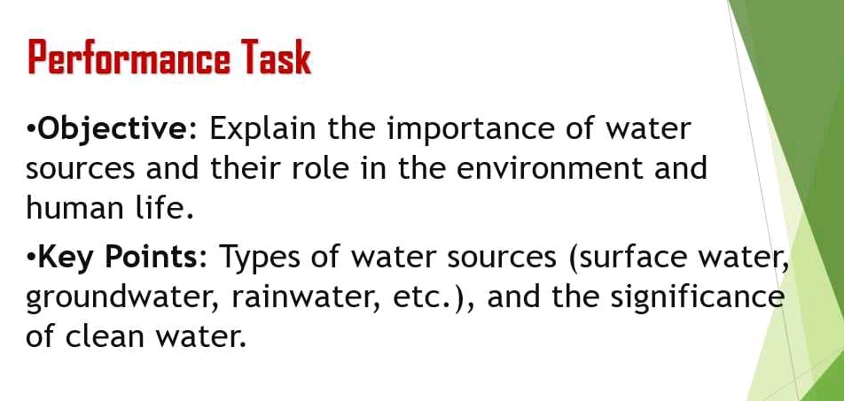 Performance Task Objective Explain the | StudyX