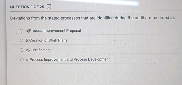QUESTION 9 OF 25 Deviations from the stated | StudyX